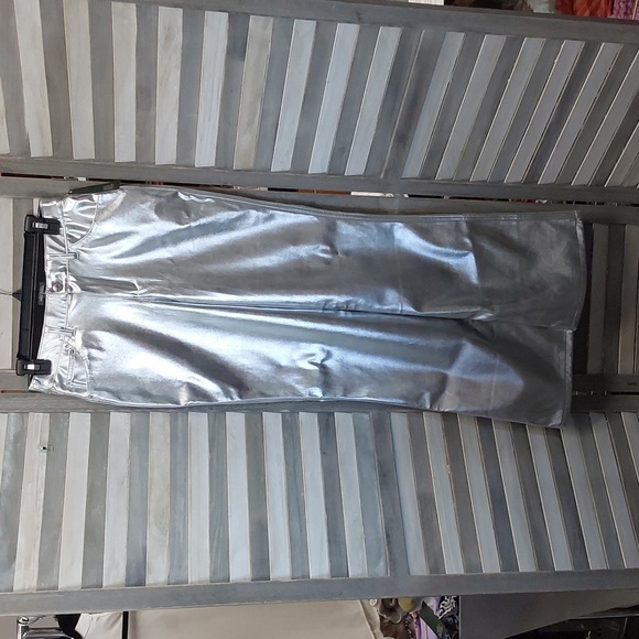 Wild Fable Shimmering Silver Wide Leg Pants - Picture 13 of 13